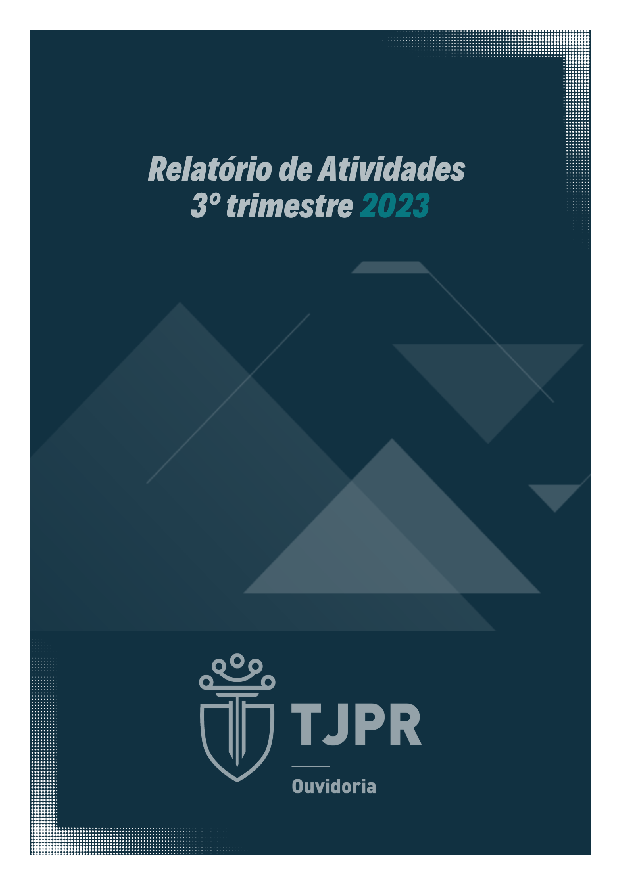 Relatório de Atividades da Ouvidoria-Geral do 3º Trimestre - 2023